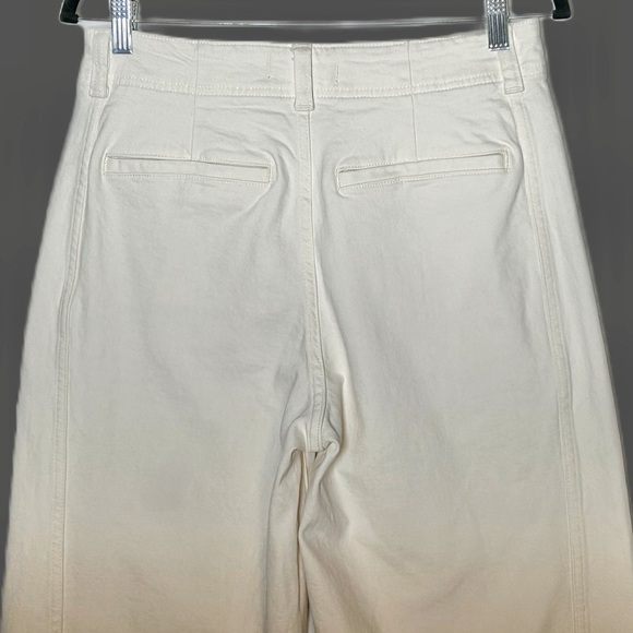 NWT Madewell Tapered Denim Trousers in Vintage Ivory, High Rise, Size 28 - Picture 9 of 16